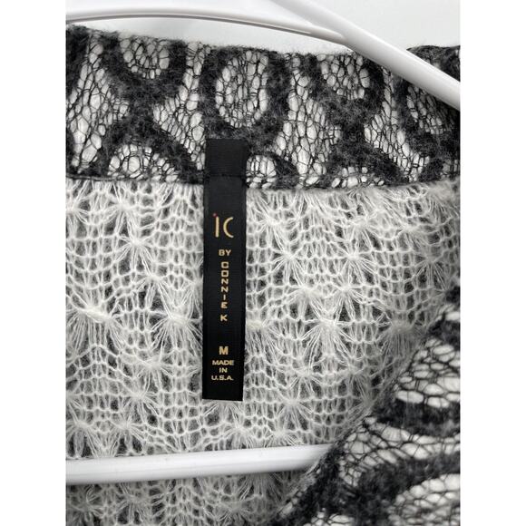 IC By Connie Full Zip Jacket 3/4 Sleeve Gray Size Medium - Picture 11 of 12